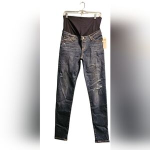 NWOT Gap Distressed Maternity Blue Jeans